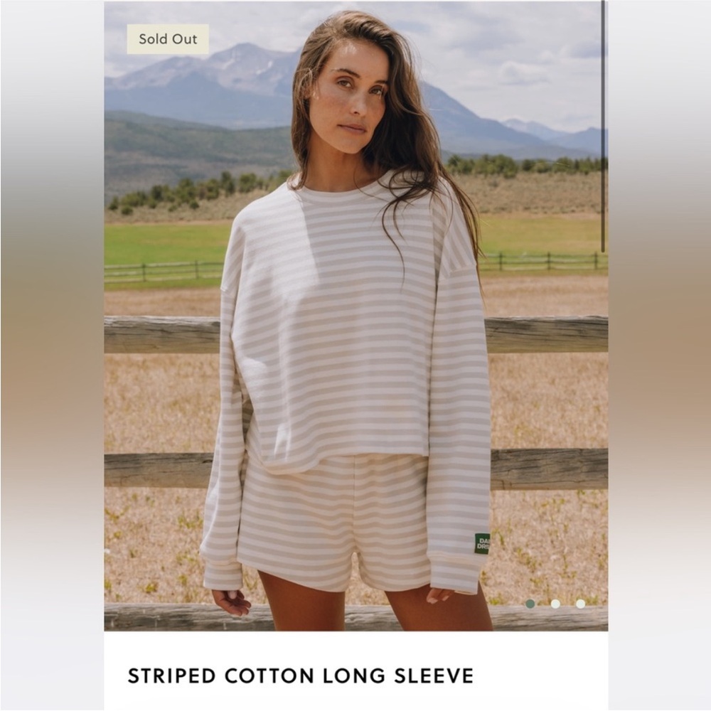 Daily Drills Grey & White Striped Sweatshirt and Shorts Set